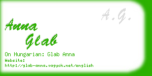 anna glab business card